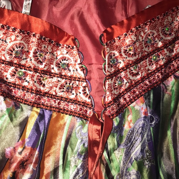 Multicolored Prom Gown - Picture 4 of 6